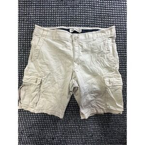 True Craft Cargo Shorts Mens 38 Khaki Excellent Utility Cotton Blend Stretch